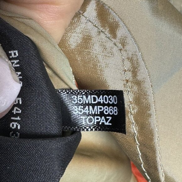 Cole Haan Rain Coat Jacket womens Size Medium topaz Tan Women Iridescent Hooded - Picture 9 of 10